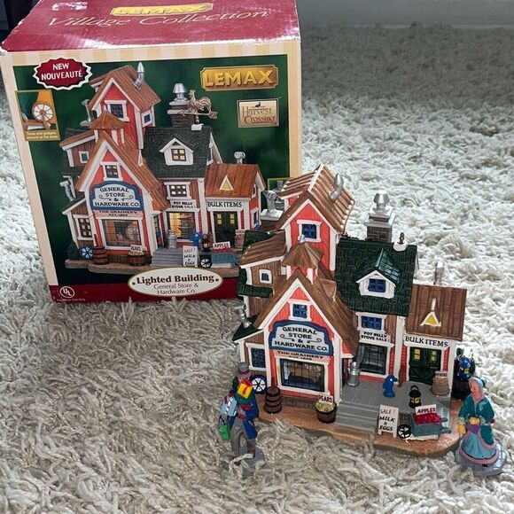Lemax General Store Hardware Porcelain Lighted House Christmas Village 2006 - Picture 1 of 9
